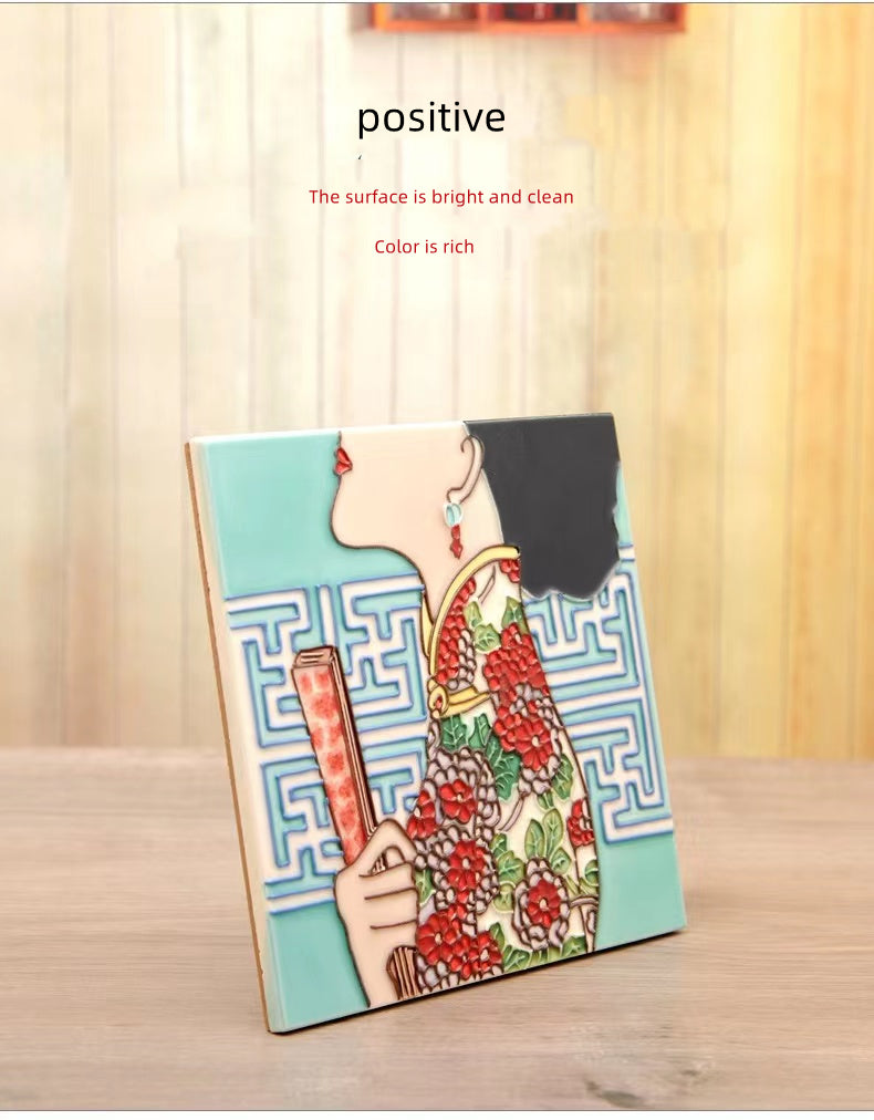 Gạch Ốp Tường Tranh Vẽ Tay 200x200mm Trực Tiếp Từ Nhà Máy