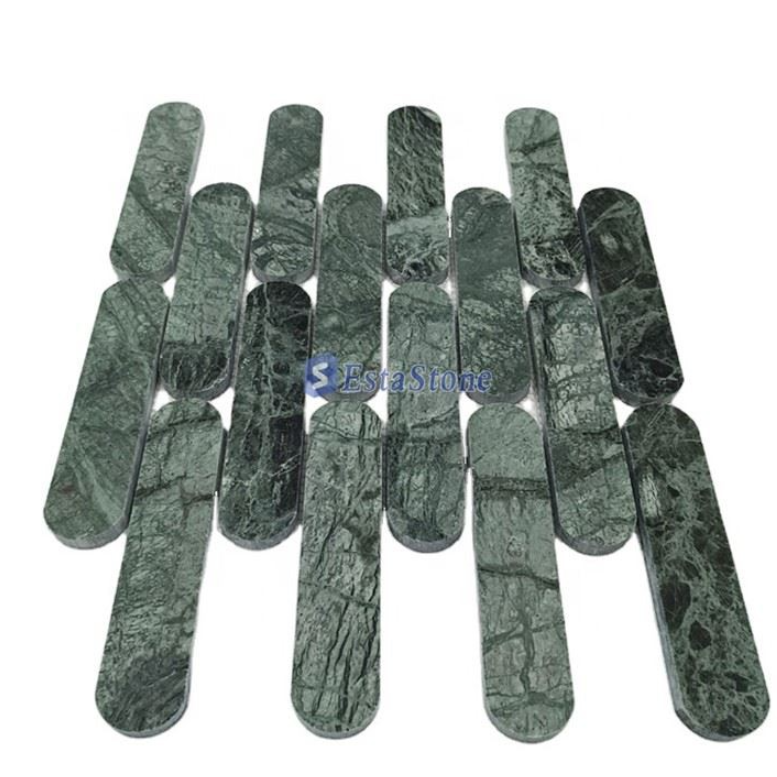 Gạch Mosaic Đá Cẩm Thạch Xanh Hình Bánh Quy Ốp Tường Nội Thất Và Trang Trí Nhà Cửa