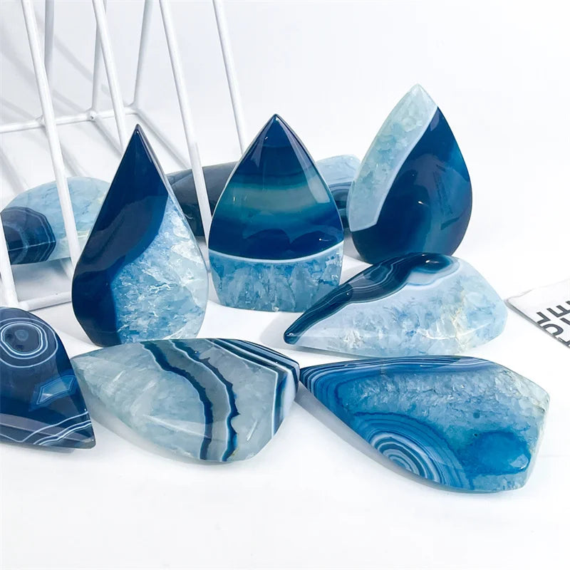 Đồ Trang Trí Pha Lê Chữa Lành Sardonyx Xanh Onyx Agate