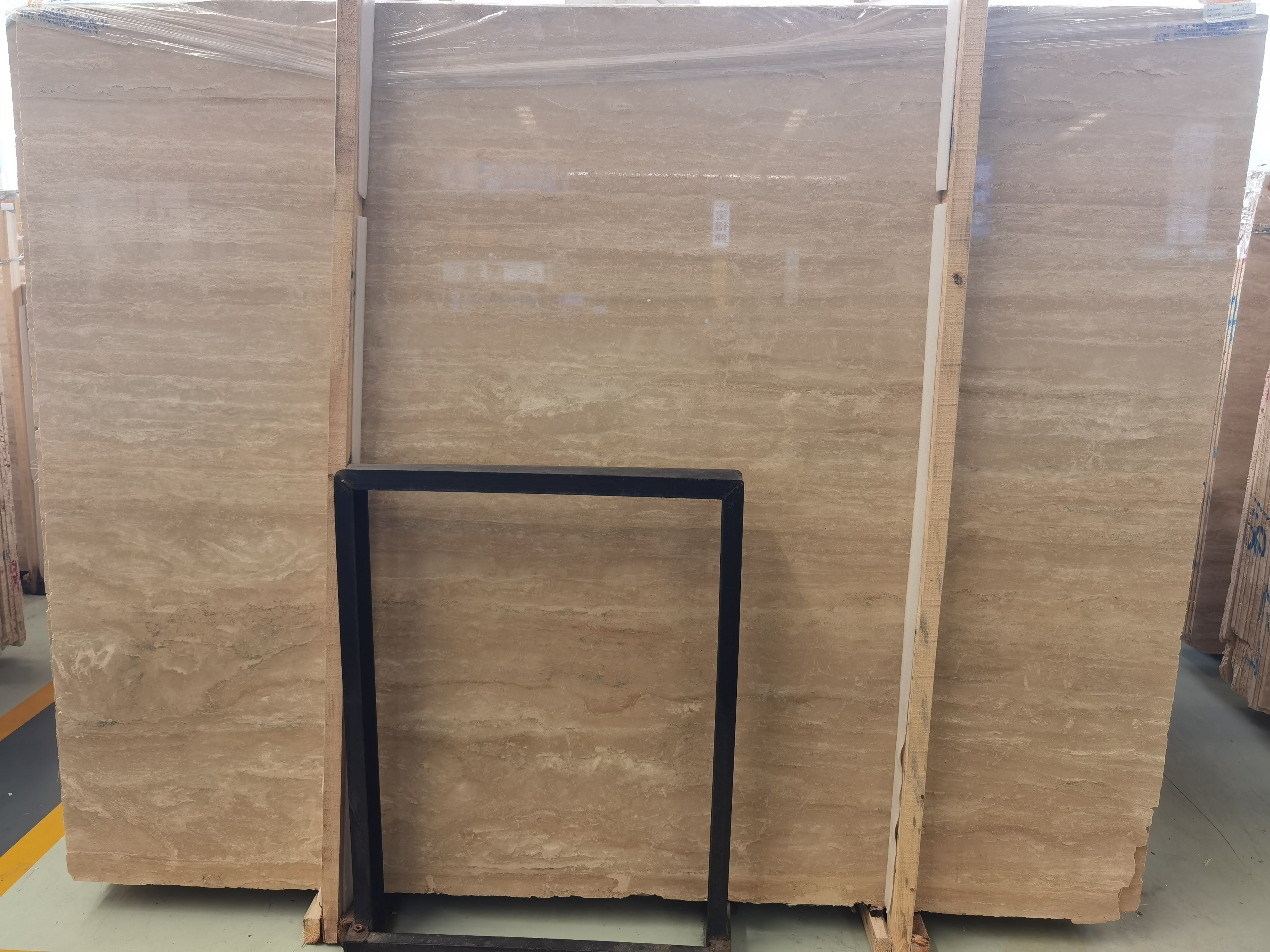 Đá vôi màu be lát sàn, tấm đá Travertine ốp tường