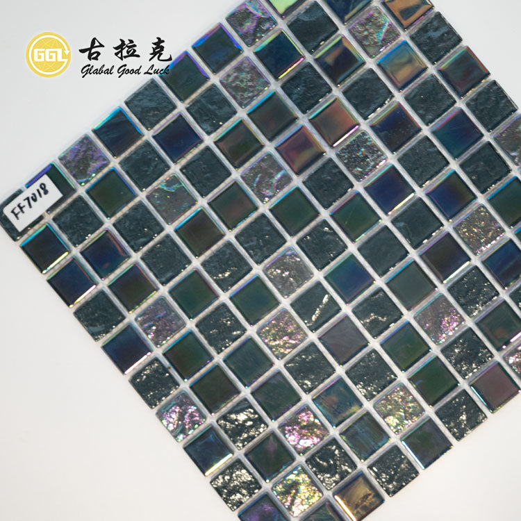 Gạch Mosaic Kính Gương Đen Óng Ánh Chống Trượt Dành cho Tường và Sàn Hồ Bơi, Phòng Tắm, Khách Sạn