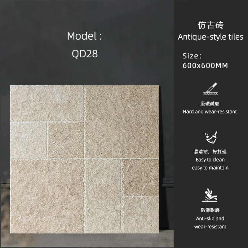 Gạch Lát Sàn 60x60cm Gốm Sứ Mờ Vân Đá Cẩm Thạch Phong Cách Cổ Điển Phật Sơn