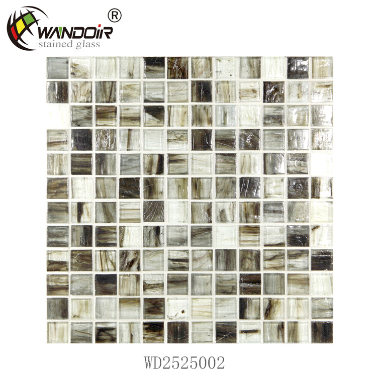 Gạch mosaic kính ốp bếp Gạch ốp lát phòng tắm sang trọng Thiết kế mosaic kính pha trộn Gạch mosaic Tấm kính màu