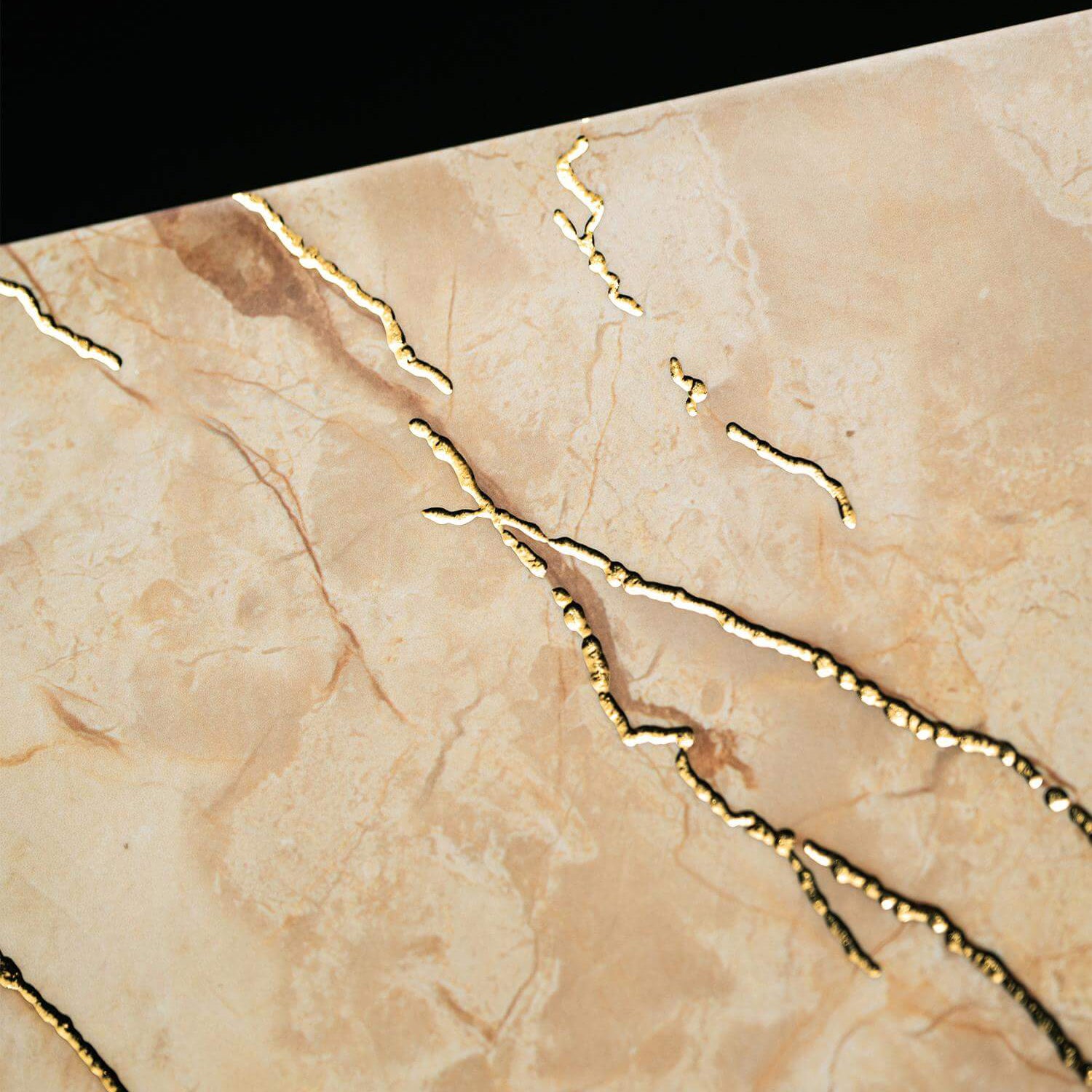 Gạch Chịu Lửa Men Đá Cẩm Thạch Đánh Bóng Mạ Vàng Cao Cấp 480x1200 Chống Trượt Thiết Kế Hiện Đại Dành Cho Bậc Cầu Thang Trong Nhà Trường Học