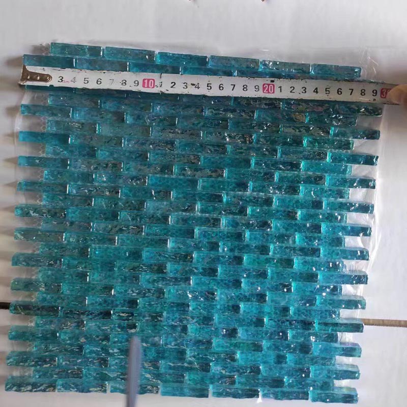 Gạch MOSAIC Bể Bơi Kính Pha Lê Xanh Óng Ánh Iridescent Lớp I