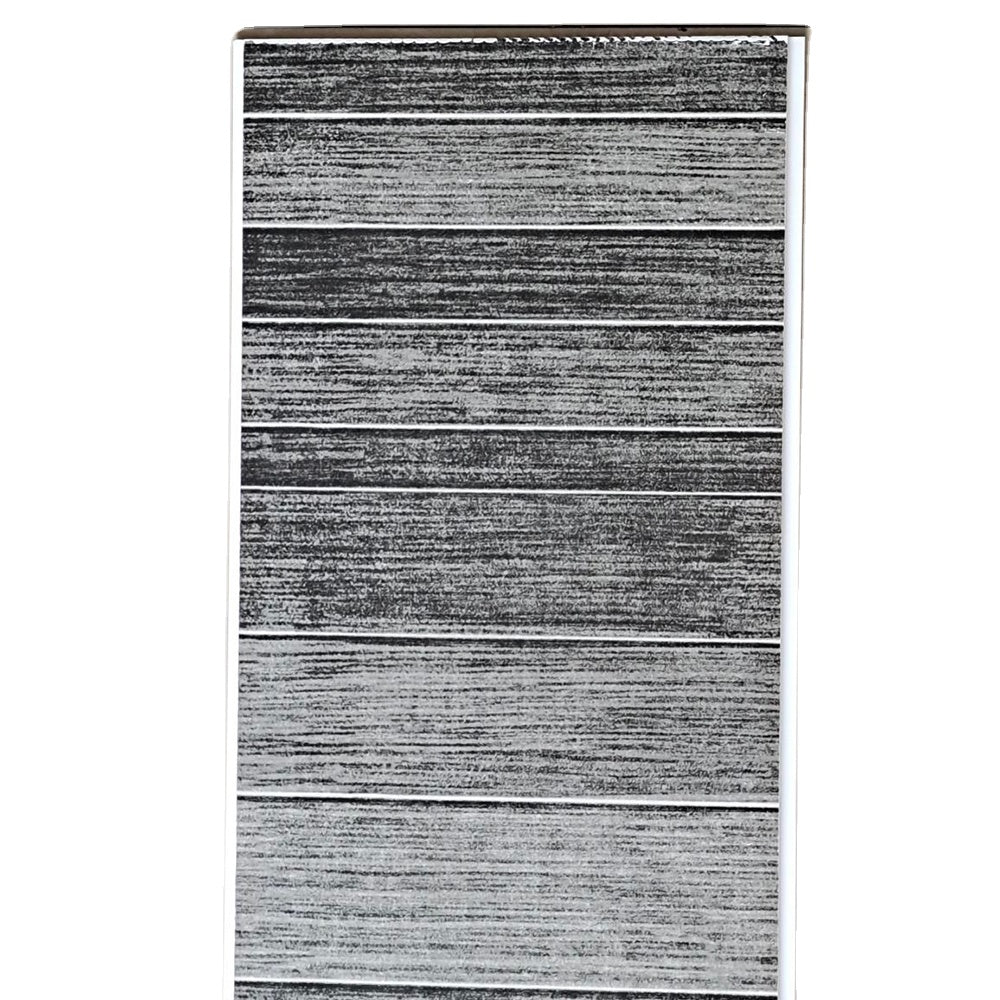 Tấm Trần PVC Trang Trí Rộng 250mm Kiểu Tấm Lợp Hiệu Ứng Gạch Mosaic Màu Xám Đậm cho Phòng Tắm
