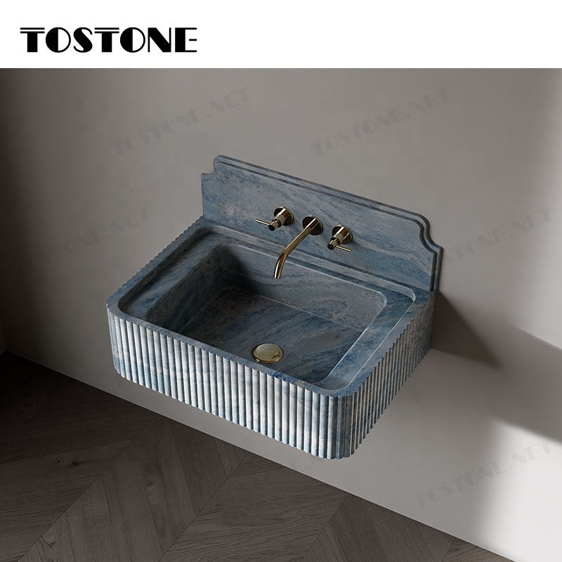 Chậu Đá Xanh Bahia Lượn Sóng Đơn Giản