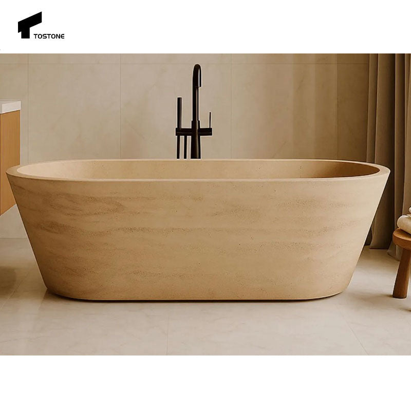 Bồn tắm Tostone Oval Travertine - Sang trọng và Tinh tế