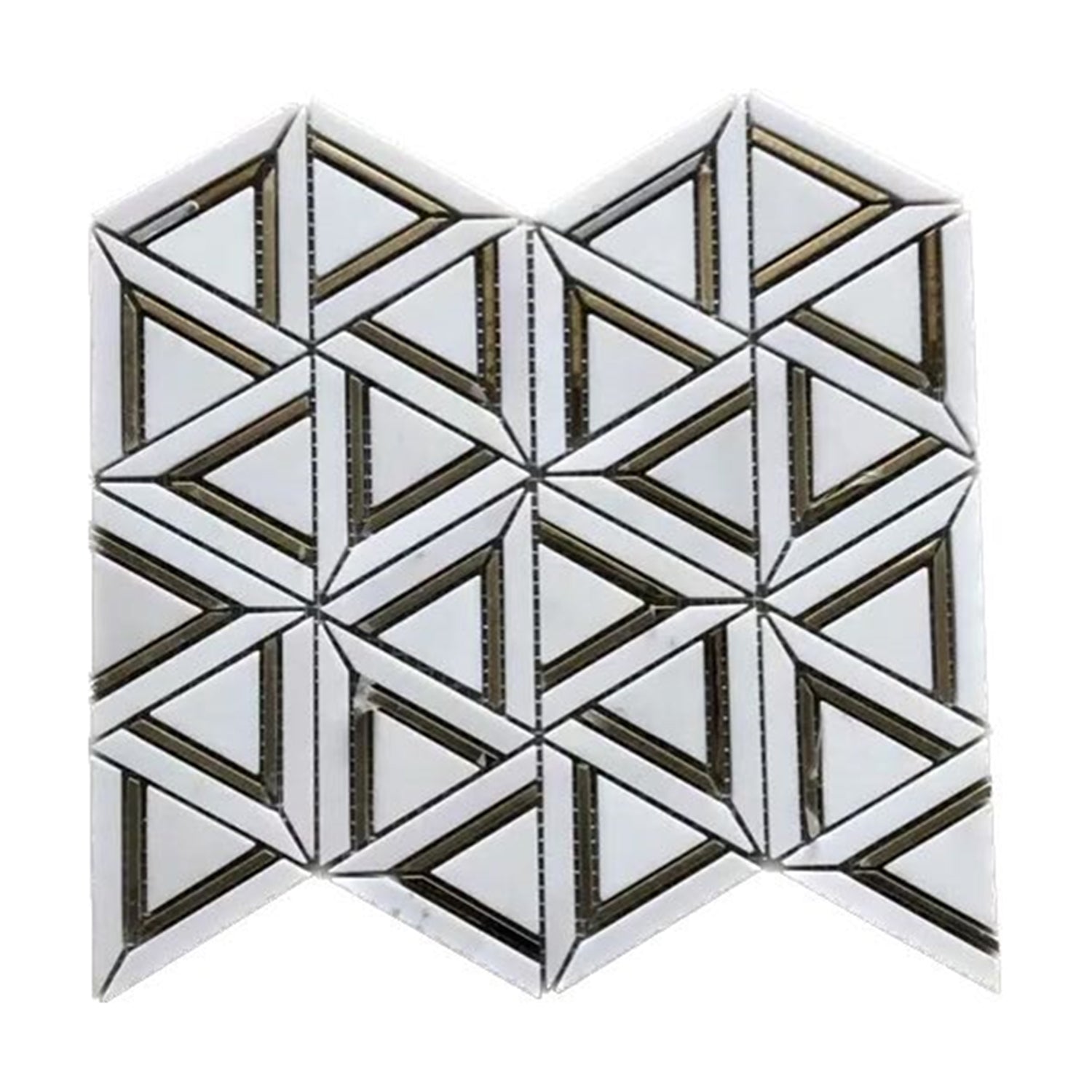 Gạch Mosaic Kim Loại Phay Xước Trắng Pha Lê Tùy Chỉnh OEM