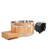 Bồn Tắm Lạnh Gỗ Cedar Đỏ Giải Nhiệt Vỏ Cách Nhiệt Đen
