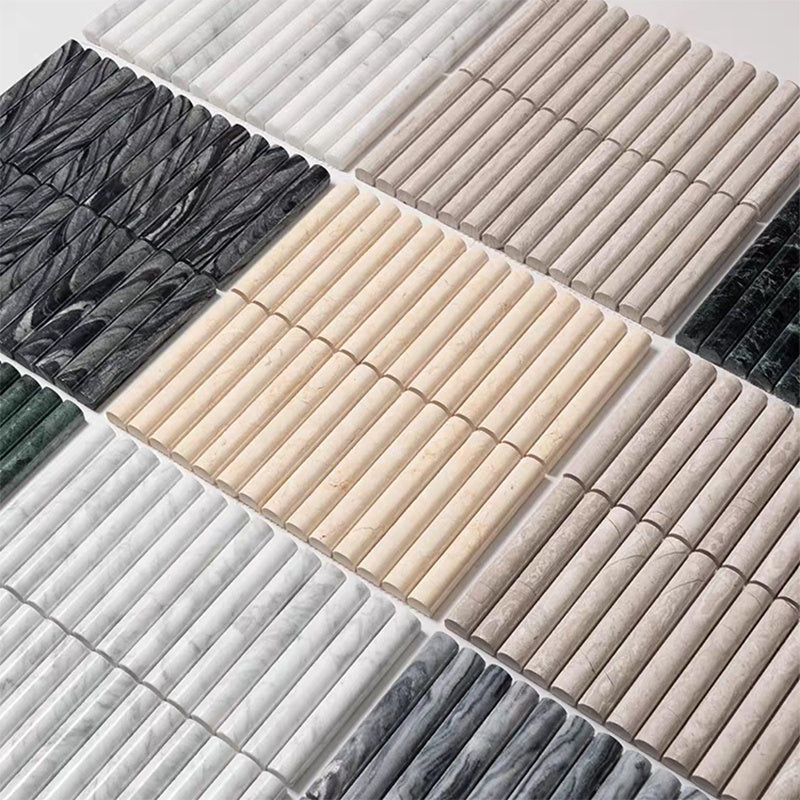 Gạch Mosaic Đá Marble Travertine Tự Nhiên Thiết Kế Parquet Phong Cách Hiện Đại Dùng Trang Trí Tường Nội Thất Phòng Ngủ, Phòng Khách, Phòng Ăn