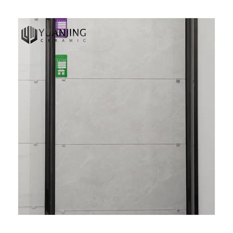 Gạch lát sàn và ốp tường sứ vân đá cẩm thạch bóng màu xám nhạt 400x800mm cho phòng tắm và nội thất