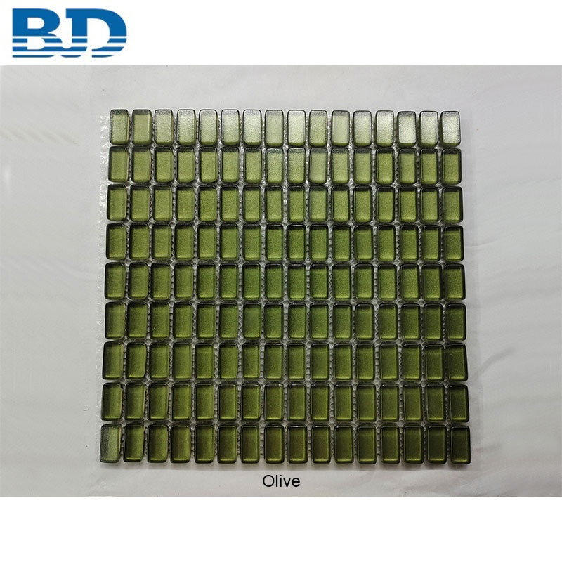 Gạch Mosaic Phòng Tắm Kính Hiện Đại Kiểu Sàn Gỗ Dày 8mm Ốp Tường Bếp Trang Trí Tường Nội Thất Bếp Điểm Nhấn Mosaic