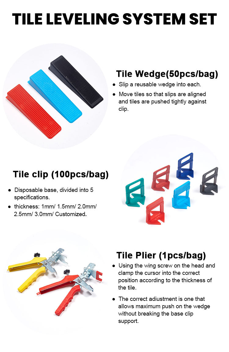 Hệ thống kẹp cân bằng gạch lát nền sứ 5mm