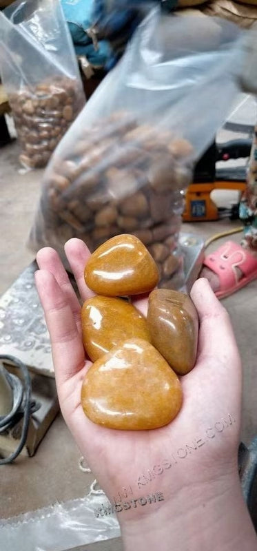 Đá cuội sỏi sông Hoàng Hà tự nhiên chất lượng cao, dễ gia công, đánh bóng, dùng cho cảnh quan sân vườn ngoài trời