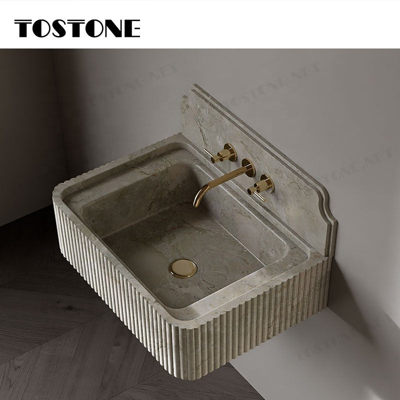 Bồn Rửa Tostone Đá Cẩm Thạch Monet Sóng Đơn Giản