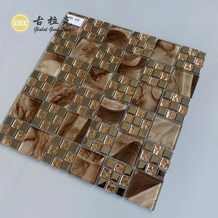 Gạch ốp tường mosaic gương kính pha lê sang trọng và tinh tế dùng để trang trí tường nội thất, phòng và hồ bơi
