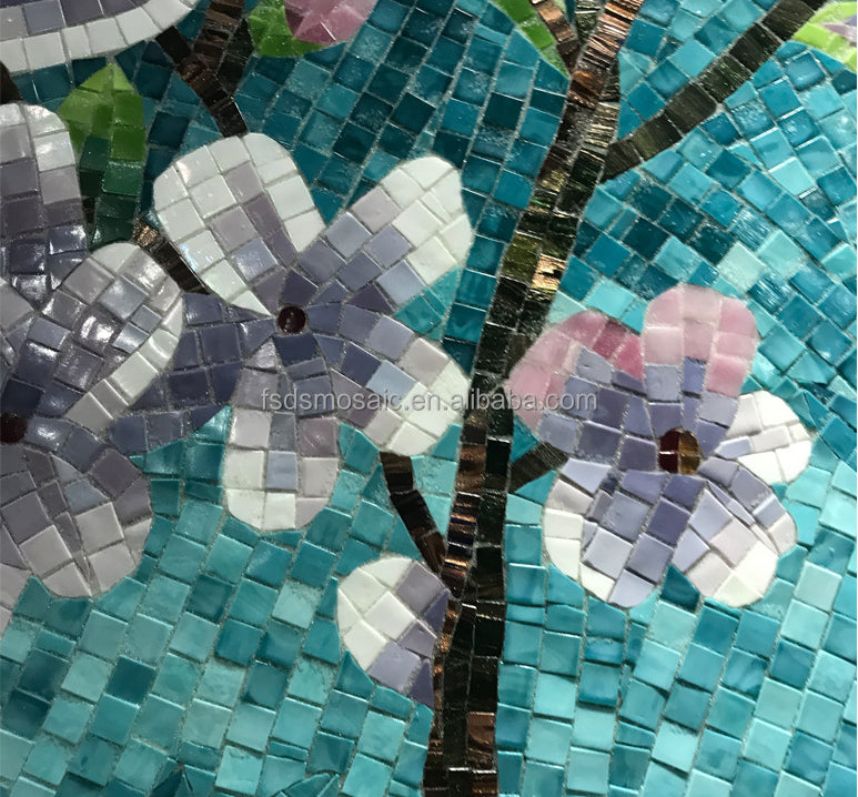 Tranh khảm thủ công họa tiết vẹt trang trí hành lang phòng khách