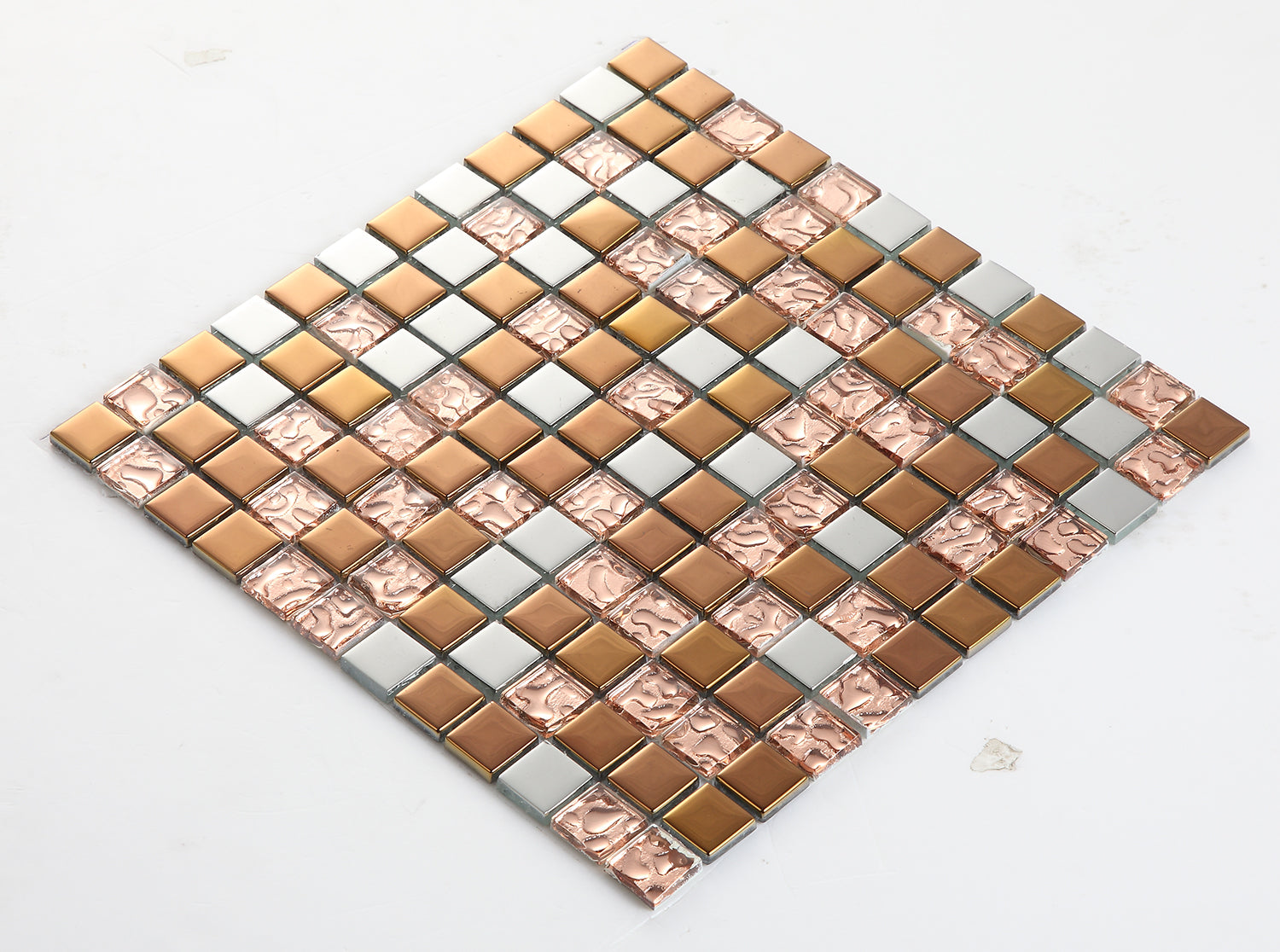 Gạch Mosaic Kính Pha Lê Mạ Điện Phong Cách Địa Trung Hải Dùng Cho Tường Nền