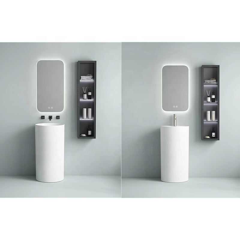 Chậu Rửa Đứng Gốm Sứ Liền Khối Cao Cấp Phòng Tắm