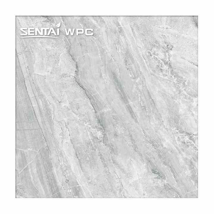 Sàn nhựa PVC WPC chống thấm nước và chống trượt, sàn đá cẩm thạch màu đen cho phòng tắm, sàn nhựa SPC