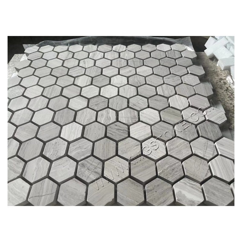 Gạch ốp tường/lát sàn mosaic đá tự nhiên họa tiết vuông đánh bóng cho nội thất khách sạn, biệt thự, căn hộ