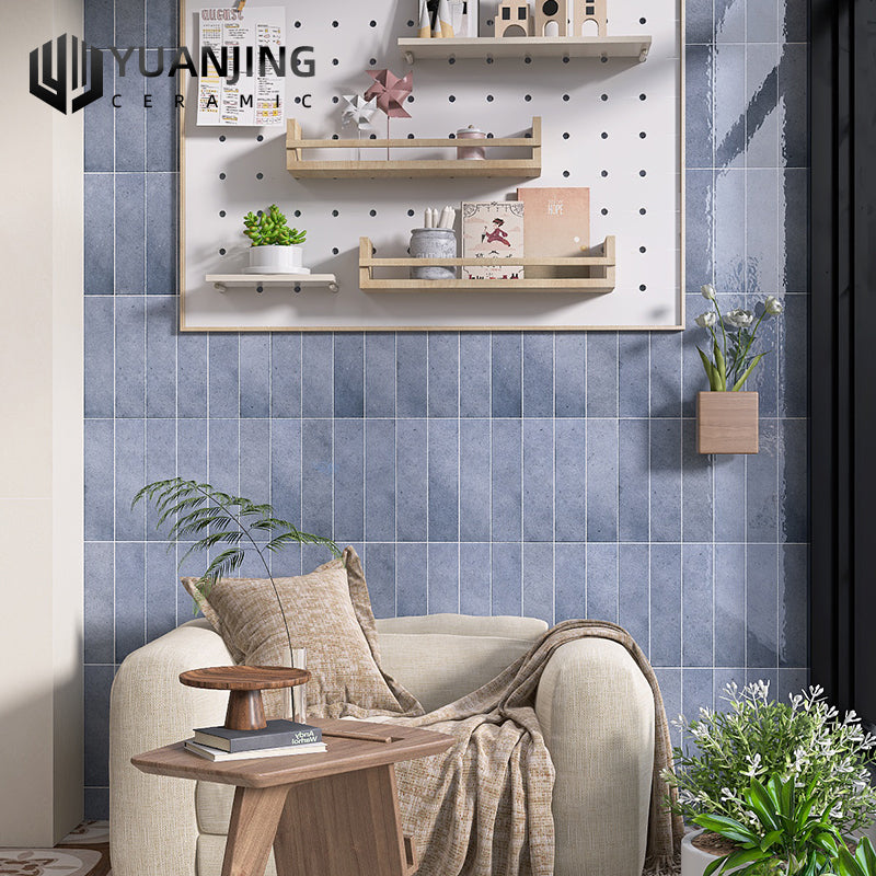 Kho Foshan Gạch ốp tường sứ xương đồng chất bóng tráng men nghệ thuật kiểu Pháp thủ công 75x300mm chống bám bẩn cho bếp và phòng tắm