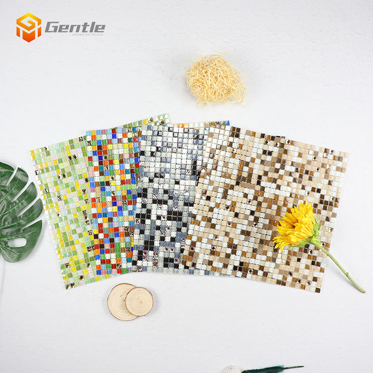 Gạch Mosaic Kính Pha Lê Mini Chất Lượng Cao, Miếng Mosaic Tự Làm Dùng Để Trang Trí Nội Thất
