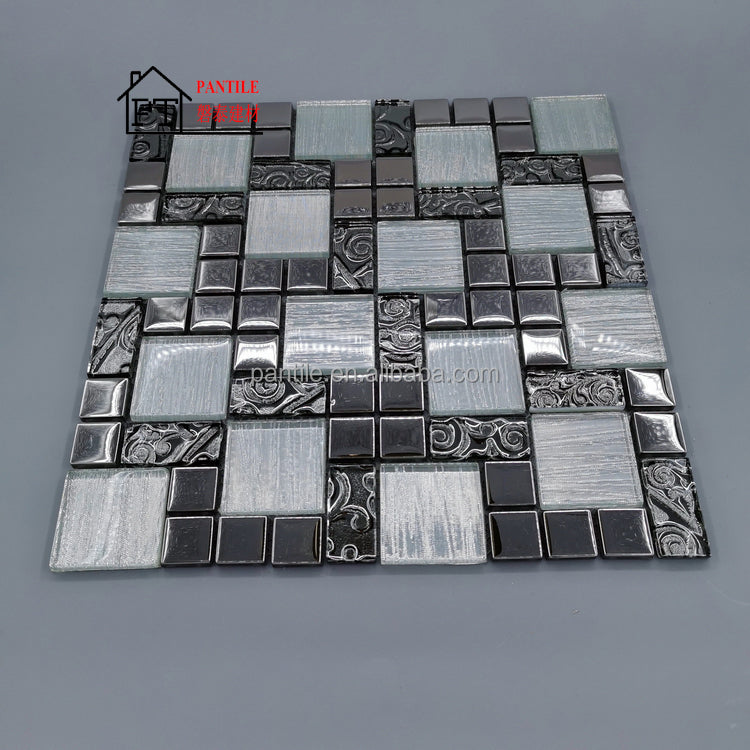 Gạch Mosaic Kính Hình Dạng Ngẫu Nhiên Phát Sáng 6mm Họa Tiết Tranh Khảm Trang Trí Dùng Cho Hồ Bơi Và Tường Nội Thất