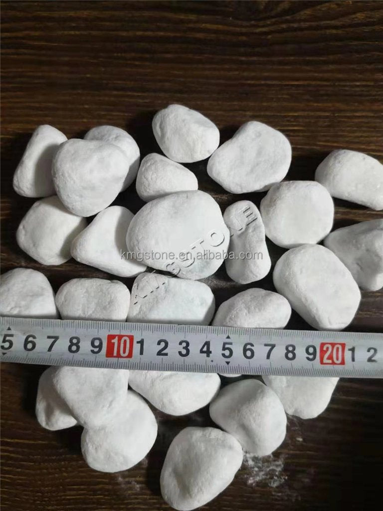 Đá Cuội & Sỏi Cảnh Quan Trang Trí Đá Sông Bằng Đá Tự Nhiên Trắng, Hiện Đại, Bền Kèm Bảo Hành 5+ Năm