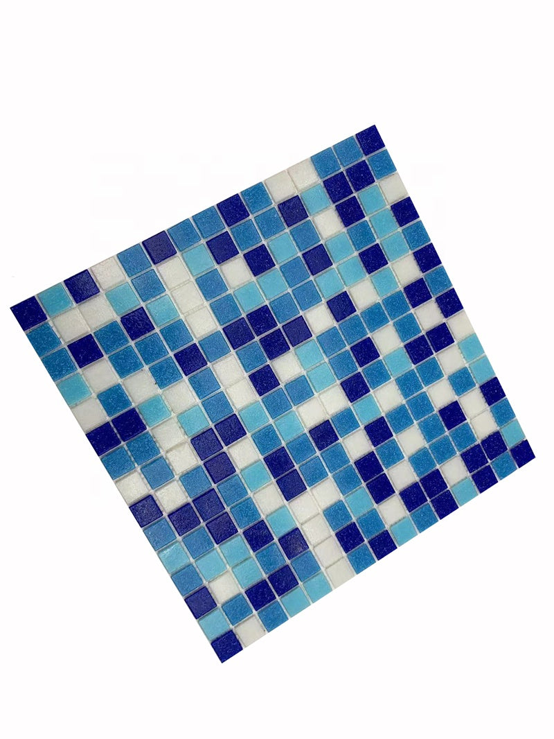 Gạch Mosaic Kính Nóng Chảy Màu Xanh Đại Dương Bán Chạy Từ Nhà Máy Dùng Lát Sàn Hồ Bơi, Sàn Và Tường Phòng Tắm