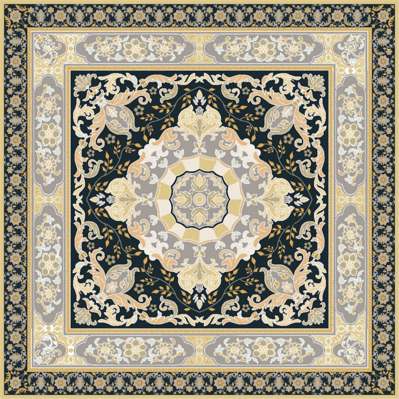 Gạch Mosaic 600*600mm Thiết Kế Hiện Đại Phong Cách Thảm Ba Tư cho Giải Pháp Tổng Thể Dự Án
