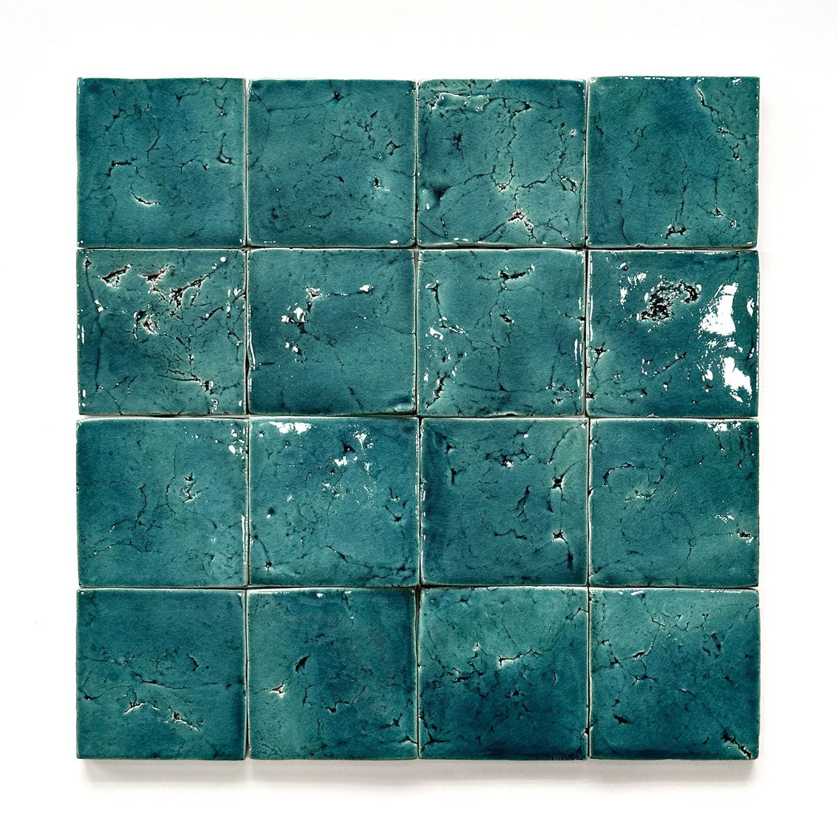 Gạch Đất Sét Nghệ Thuật Cổ Điển Làm Thủ Công Họa Tiết Rạn Băng Xanh Vàng, Phát Sáng, Chịu Lửa Dùng Cho Tường Ngoài, Gạch Sân Vườn Xanh Vàng