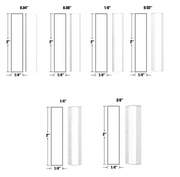 Khối cài đặt bằng nhựa trong suốt FHC 0,040&quot; 1mm chất lượng cao với sáu độ dày khác nhau