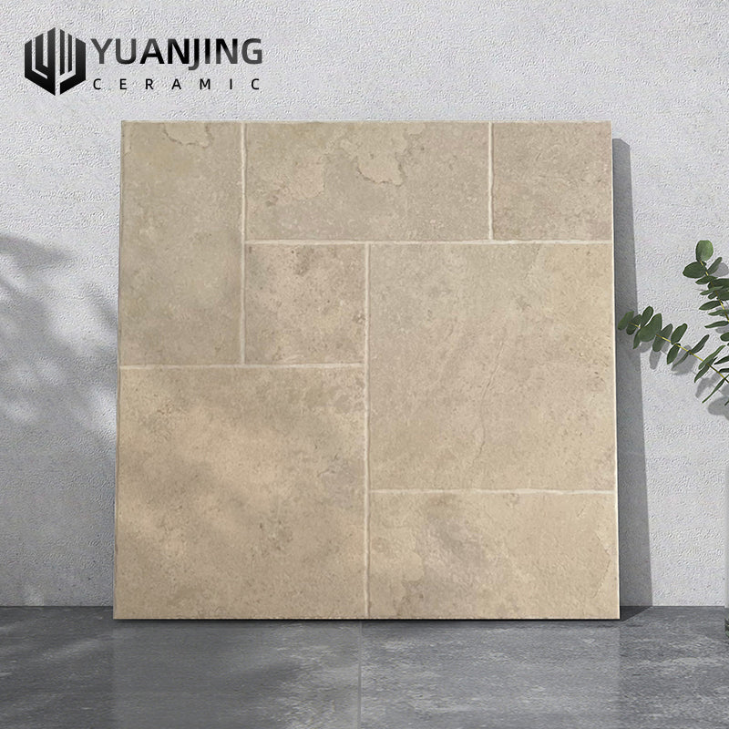 Gạch Lát Nền Sân Vườn Ngoài Trời Yuanjing Phong Cách Lâu Đài Màu Vôi Cổ Điển Chống Trượt 600x600mm