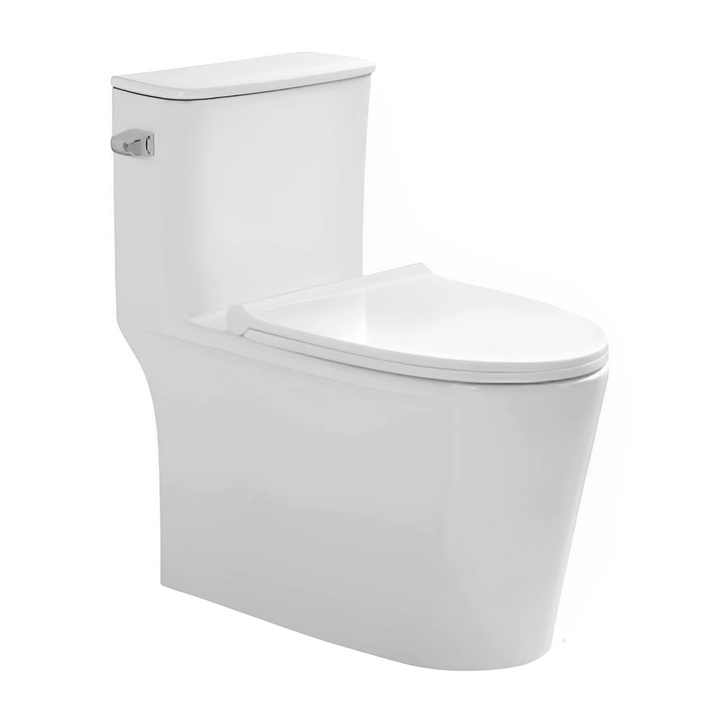 Bồn cầu một khối bằng gốm sứ trắng không khung Medyag MLZ-1103