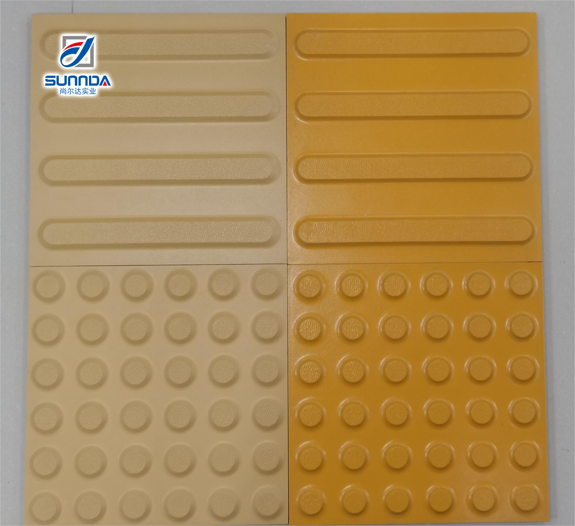 Gạch sứ lát đường dẫn hướng dạng sọc ngoài trời 300x300x15mm