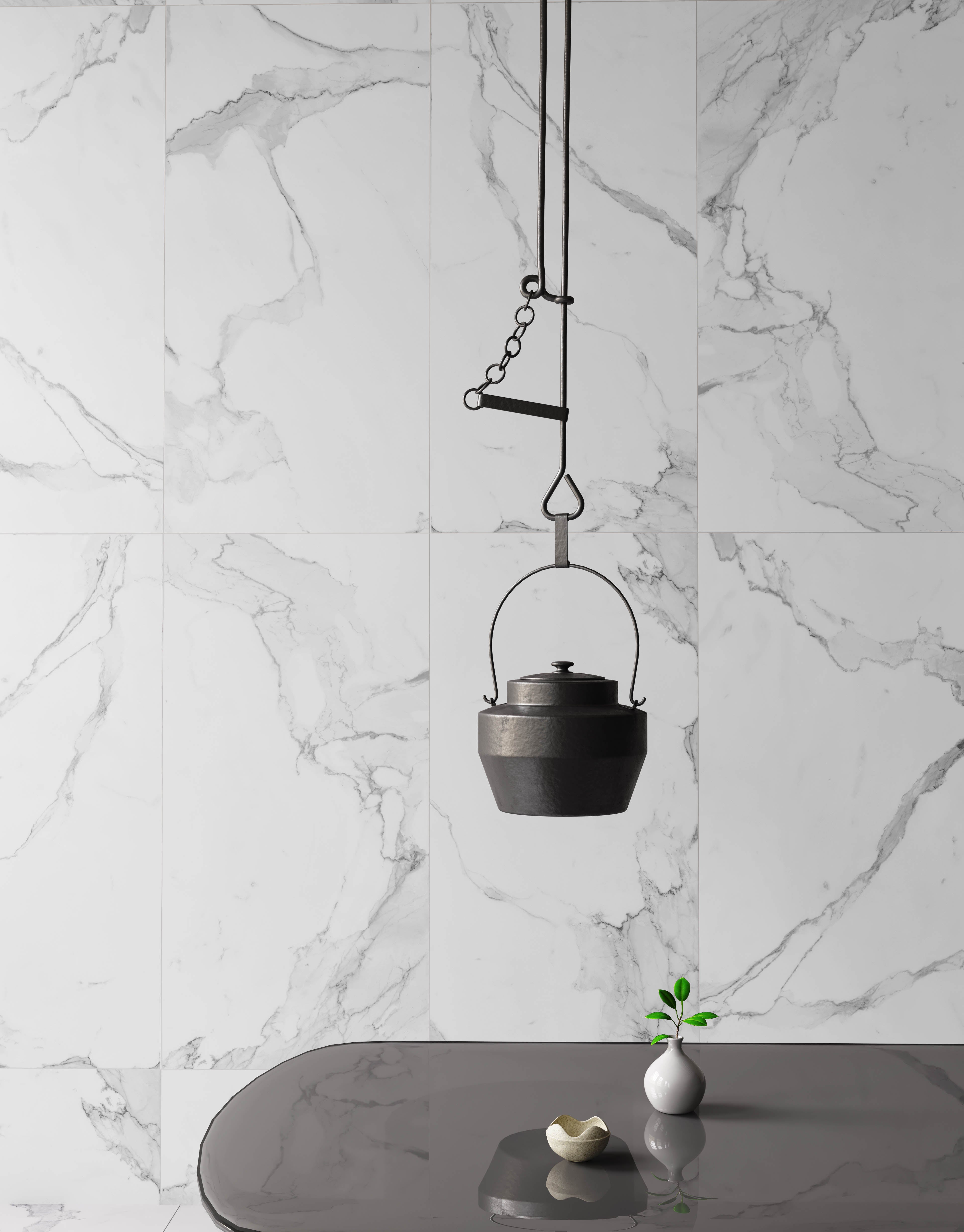 Gạch bán chạy xương sứ tráng men đánh bóng vân đá cẩm thạch 600x1200 Bề mặt sáng dùng cho sàn phòng khách, văn phòng, trung tâm thương mại