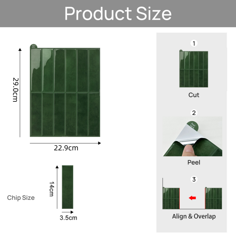 Gạch ốp bếp mosaic 3D tự dán - Chống thấm nước, hiện đại, chống tĩnh điện, bóc và dán trang trí nghệ thuật