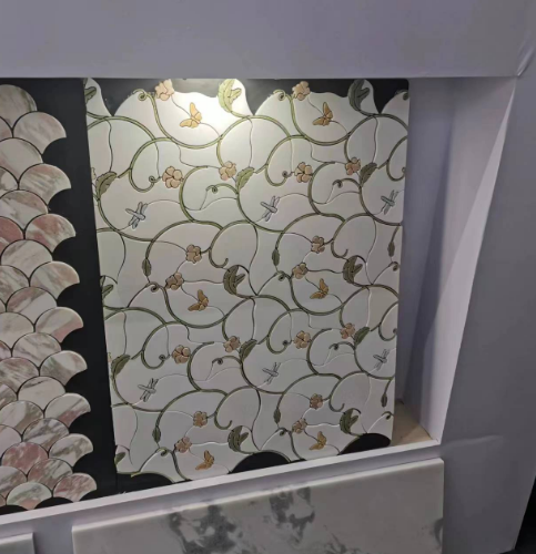Gạch Ốp Tường Mosaic Tùy Chỉnh Thiết Kế Hiện Đại Đá Cẩm Thạch Tự Nhiên Trang Trí Nhà Cửa Cho Biệt Thự Giá Xuất Xưởng Sàn Gỗ Ốp Tường Nội Thất