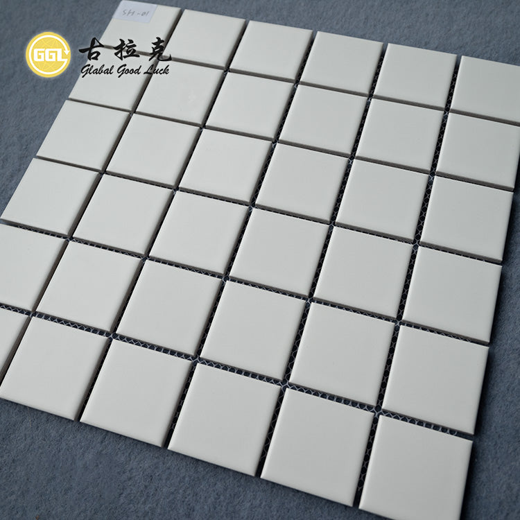 Gạch Mosaic Gốm Sứ Hình Vuông 2x2 Trắng Đẹp Dành Cho Thiết Kế Nhà, Trang Trí Phòng, Trang Trí Tường & Sàn
