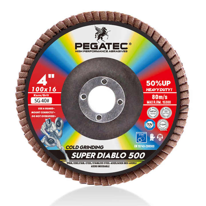 Đĩa mài mòn gốm sứ Zirconia SUPER DIABLO 4 inch 100X16 chất lượng cao 4&#39;&#39; dành cho thép không gỉ và gia công kim loại