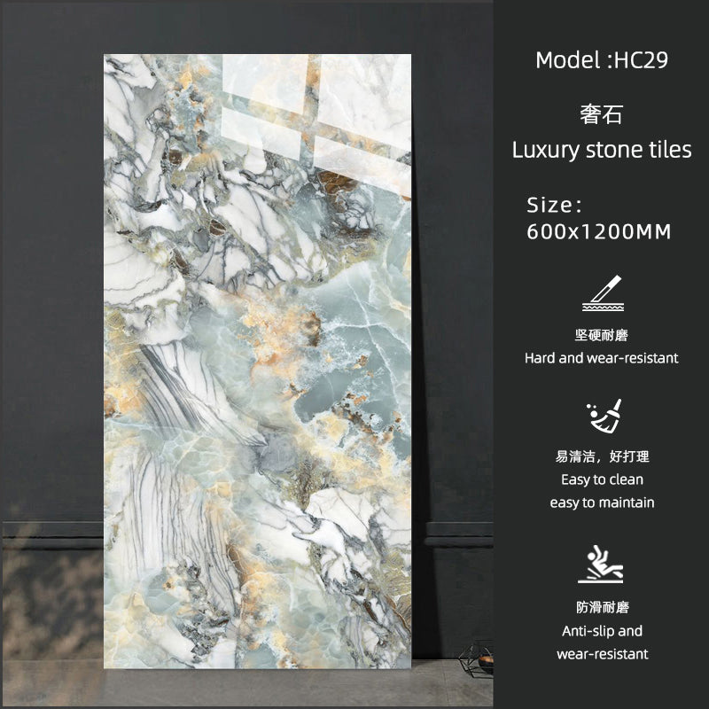 Gạch Porcelain Lát Sàn Nội Thất Hiện Đại Sang Trọng 600x1200 GMT Men Bóng Chức Năng Gạch Chịu Lửa cho Tường Nội Thất