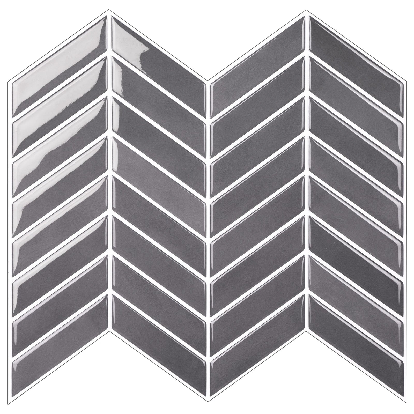 Tấm Dán Tường 3D Vân Xương Cá Đen Bóng Dán Bếp