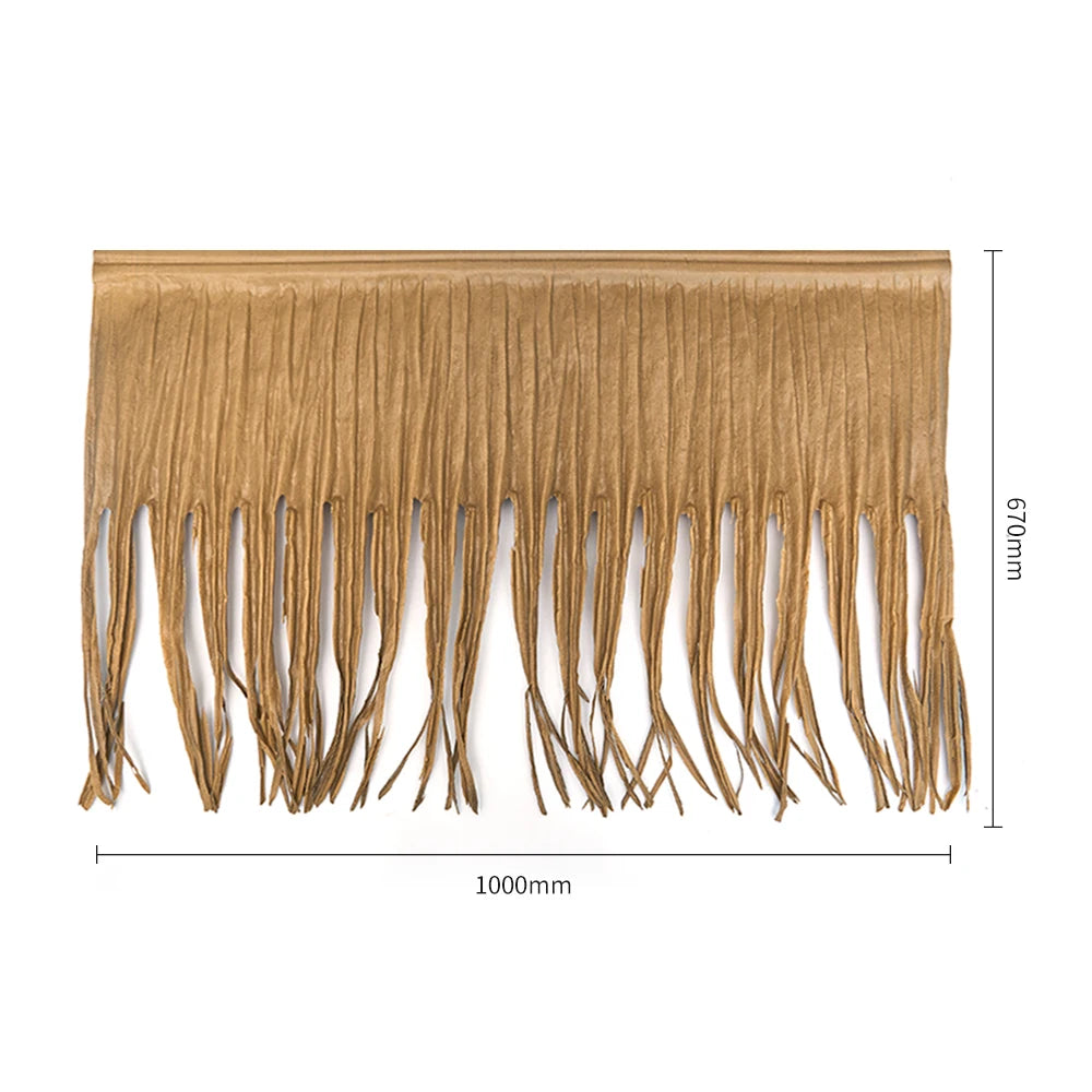 Customized UV Resistant Fireproof Artificial Thatch Roof Tiles for Resort Hotel Pavilion Garden Outdoor Umbrella Cover