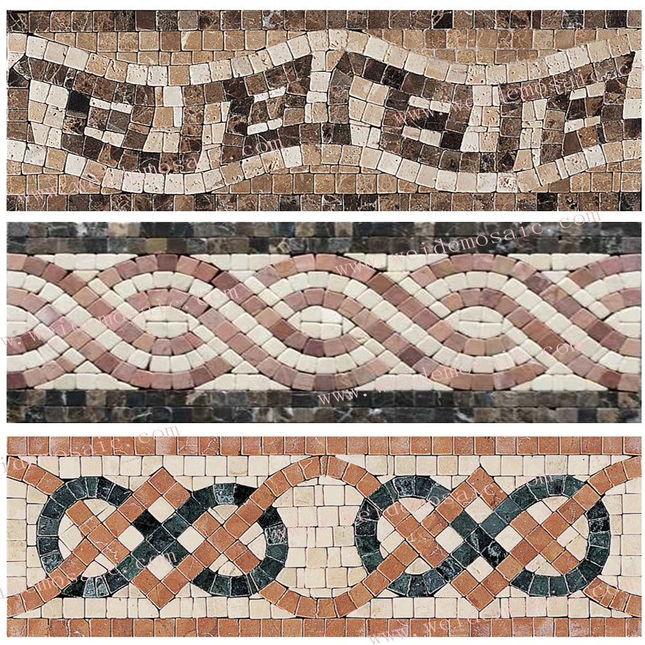 Viền Gạch Mosaic Đá Tự Nhiên Trang Trí Weide