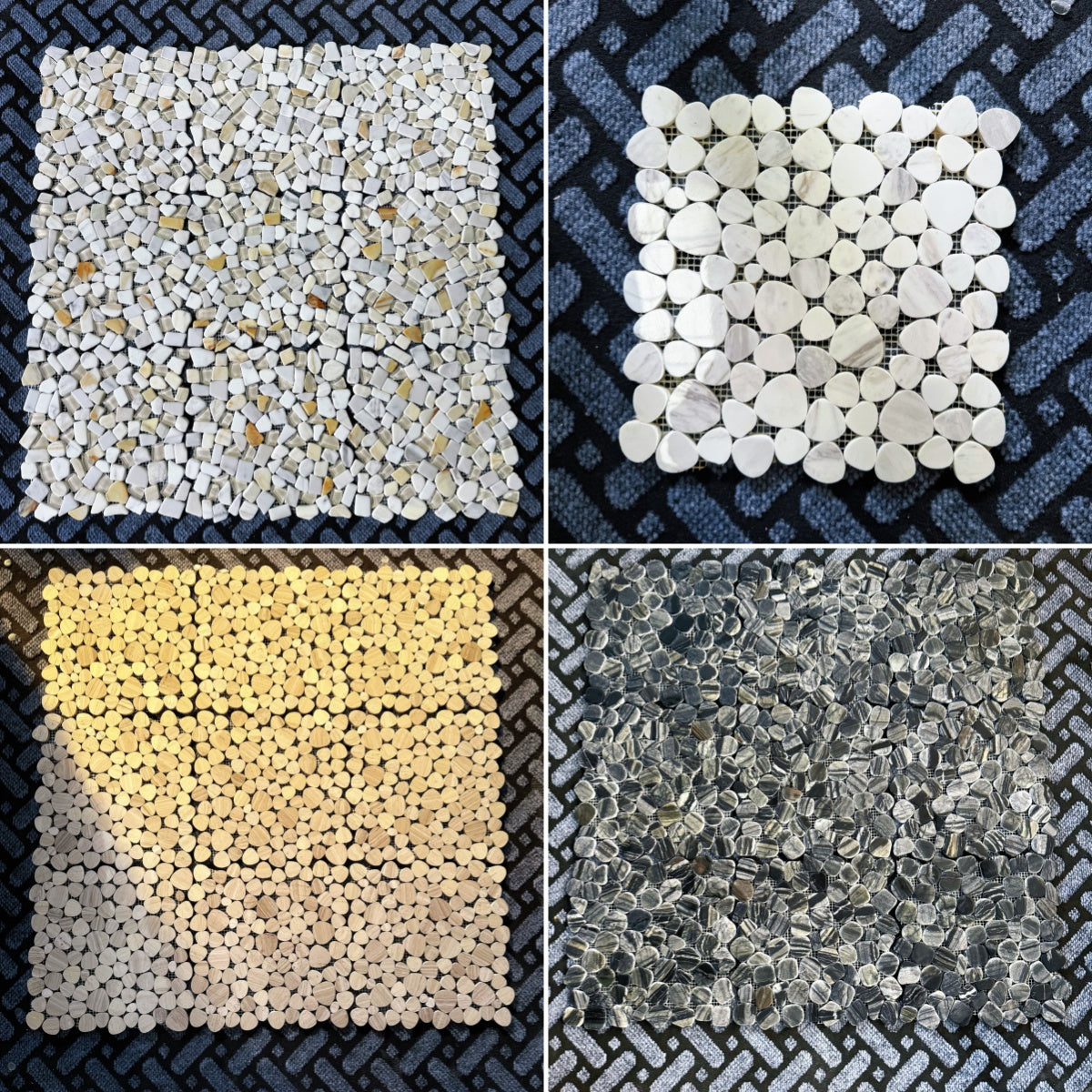 Bề mặt Mosaic sỏi tự nhiên đánh bóng hiện đại