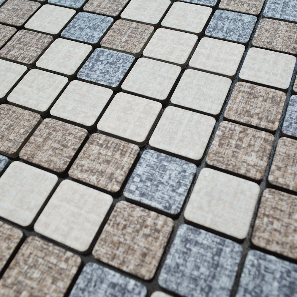 Gạch Mosaic Nhôm Tự Dán Dễ Tự Làm Hình Vuông Mini Phối Màu Trang Trí Tường Nội Thất Phòng Vệ Sinh