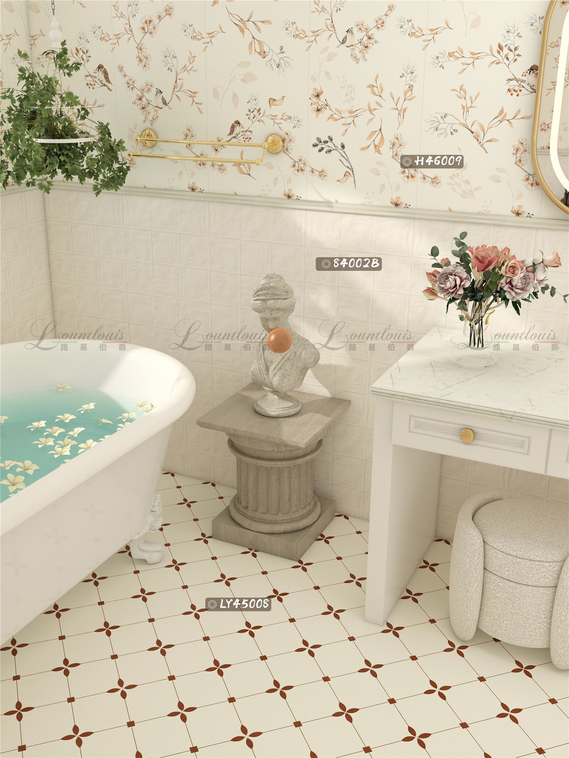 Gạch Lát Sàn Trang Trí Hiện Đại 300x300mm Độ Bám Cao cho Không Gian Nội Thất Thương Mại Màu Đỏ Gạch Nung có Chức Năng Chống Trượt
