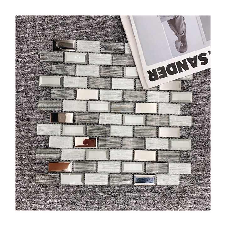 Gạch mosaic thủy tinh ốp tường bếp Gạch mosaic trang trí nhà giá rẻ cho căn hộ khách sạn